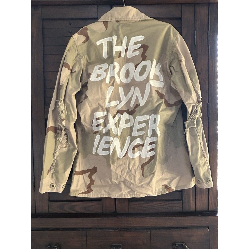 Vintage 1991 US Army Camo Combat Coat Medium Hand Painted Distressed Streetwear